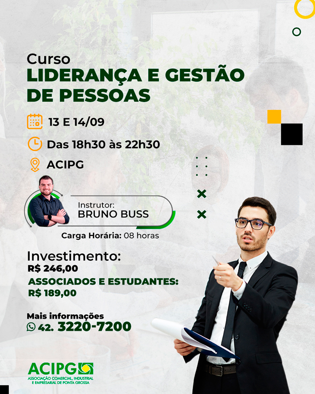 CURSO LIDERANÇA E GESTÃO DE PESSOAS 13 e 14/09/2022